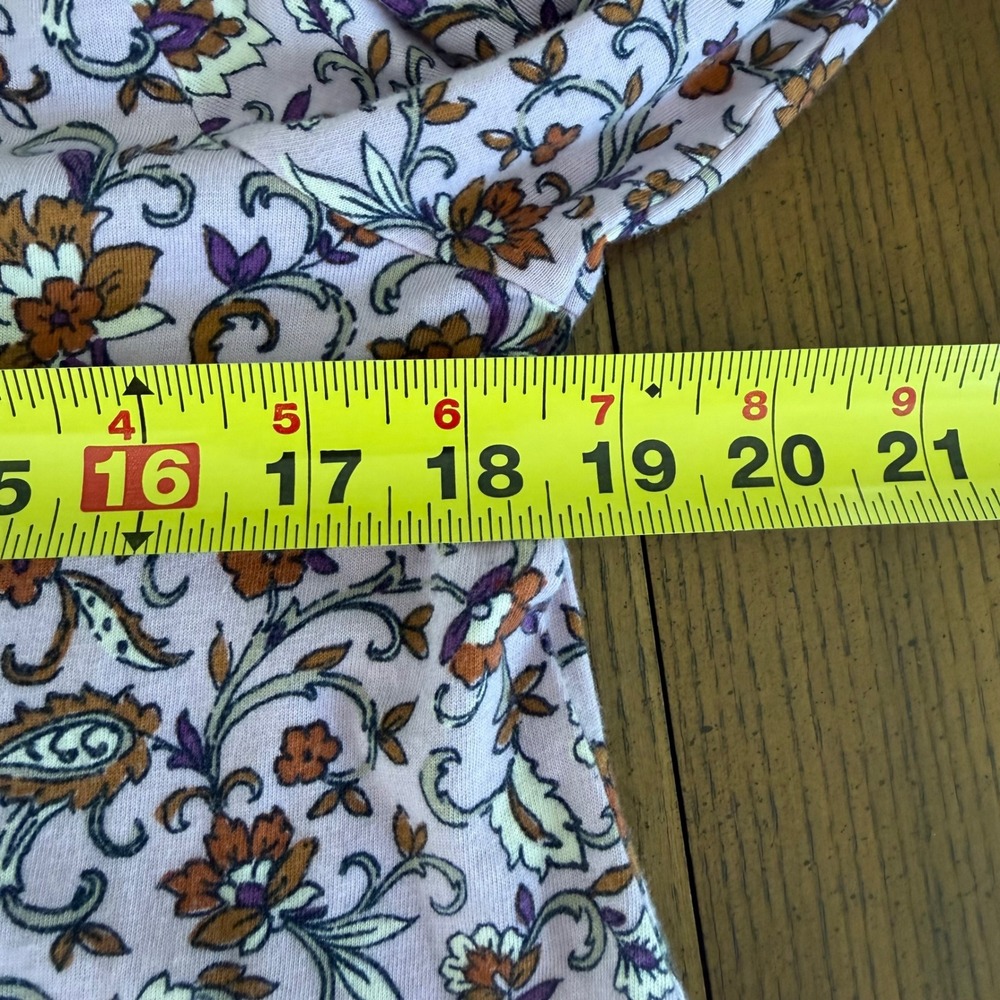 J.‎ Jill Petite Floral Paisley Print Top Peasant Boho Pink Purple 3/4 Sleeve XSP - Picture 11 of 14